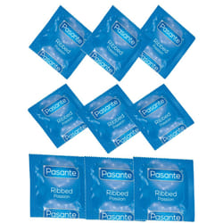 24 x Pasante Ribbed Passion Condoms | For Extra Intense Pleasure |