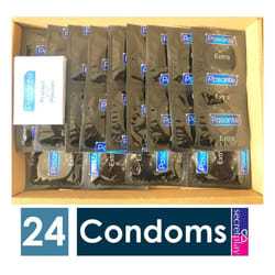 24 x Pasante Extra Condoms | Extra Thick Extra Lubricated For Pleasure | CE