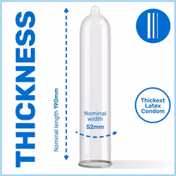 24 x Pasante Extra Condoms | Extra Thick Extra Lubricated For Pleasure | CE