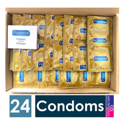 24 x Pasante King Size Condoms | Wider & Longer | 60mm Width | CE KiteMarked