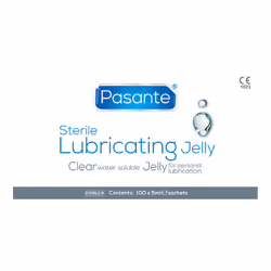 12 x Pasante Sterile Lubricating Jelly 5 ml Sachets | Water Soluble Lubricant.