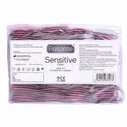 144 x Pasante Sensitive Feel Condoms | Ultra Thin Intense Feeling Bulk Condoms