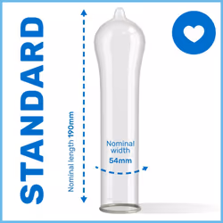144 x Pasante Regular Condoms | Comfort Feeling | Nominal 54mm Width | CE Kite