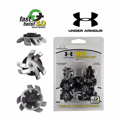 Champ Silver Tornado Under Armour Golf Shoe  Spikes Fast Twist 3 Thread Inserts
