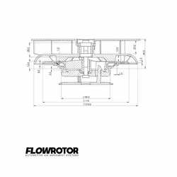 FLOWROTOR Low Profile Rotary Van Roof Vent - Wind Driven Rotating Spinning Ventilator Fan WHITE - Camper Bus 4x4