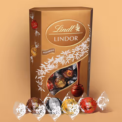 Lindt Lindor Assorted Chocolate Truffles Box - approx. 48 Balls, 600 g - The Perfect Gift - Assortment of Milk, White, Extra Dark and Hazeln