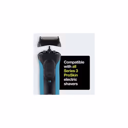 Braun Series 3 Electric Shaver Replacement Head, Easily Attach Your New Shaver Head, Compatible With All Series 3 ProSkin Electric Shavers, 32B, Black