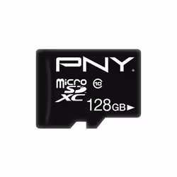 PNY Performance Plus, 128 GB, MicroSDXC, Class 10, Black
