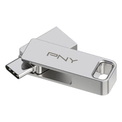 PNY DUO LINK USB flash drive 64 GB USB Type-A / USB Type-C 3.2 Gen 1 (3.1 Gen 1) Stainless steel