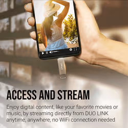 PNY DUO LINK USB flash drive 64 GB USB Type-A / USB Type-C 3.2 Gen 1 (3.1 Gen 1) Stainless steel - Additional view 7