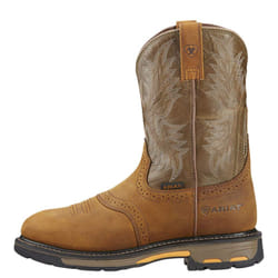 Ariat Mens WorkHog Work Boot Aged Bark/Army Green 8.5 Wide