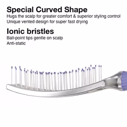 Olivia Garden Finger Brush Scalp-Hugging & Vented Paddle Hair Brush FB