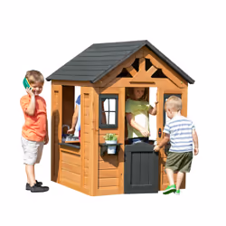 Backyard Discovery Sweetwater Playhouse, Floorstanding playhouse, 2 yr(s), 1 door(s), Black, Brown