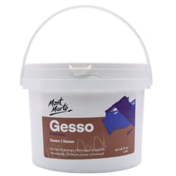 MONT MARTE Premium Gesso Universal Primer 64oz (1.89L)  Suitable for Acrylic Paint  Oil Paint  Color Pencils  Pastels  Graphite and Charcoal