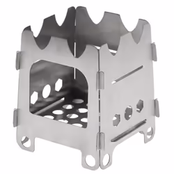 Lixada Titanium Outdoor Camping Stove Portable Ultralight Folding Wood Stove Pocket Stove Camping - Titanium S