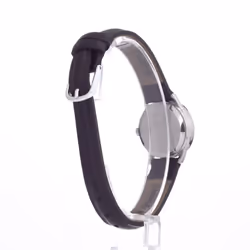 Timex Women's Easy Reader 25mm Watch - Silver-Tone Case Black Dial with Black Leather Strap