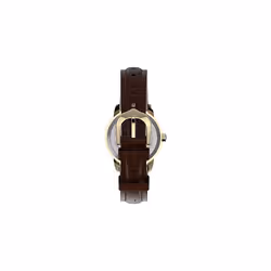 Timex Ladies Watch T20071Pf with White Dial and Brown Leather Strap