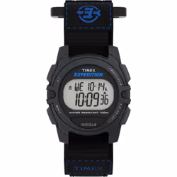 Timex Unisex TW4B02400 Expedition Mid-Size Digital CAT Black Fast Wrap Strap Watch