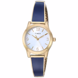Timex Women's TW2R985009J Stretch Bangle 25mm Analog Display Analog Quartz Blue Watch