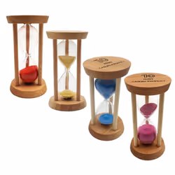 10 Minutes Wooden Frame Sand Timer with Yellow Hourglass Home Decor