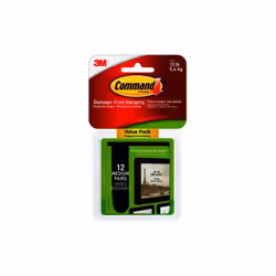 Command Medium Black Picture Hanging Strips, Pack of 12