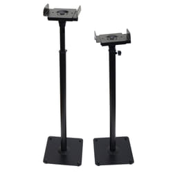 Videosecu One Pair of Side Clamping and Height Adjustment Universal Floor Stands Speaker Mounting Bracket for Surround Sound Speakers  with Level Adju