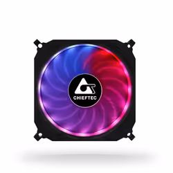 Chieftec CF-1225RGB, Fan, 12 cm, 1200 RPM, Black