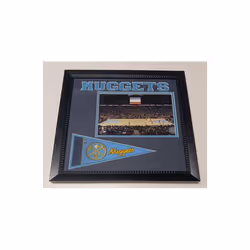Encore Brandz 753466152980 Denver Basketball 16x16 Custom Pennant Frame