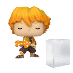 Funko POP Animation: Demon Slayer - Zenitsu Agatsuma  Multicolor  3.75 inches (Bundled with Ecotek Plastic Pop Protector)