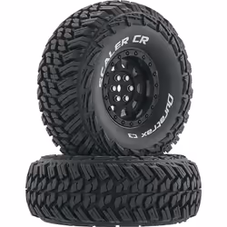 Duratrax Scaler CR, Wheels & tires set, Black