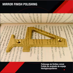 ZhongWang Hardware ZW-A100 4 Inch Bright Brass House Number 4/ZhongWang Hardware ZW-A100 Casa de lat?n brillante de 4 pulgadas N?mero 4
