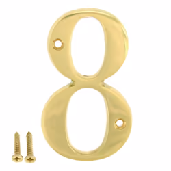 ZhongWang Hardware ZW-A100 4 Inch Bright Brass House Number 8/ZhongWang Hardware ZW-A100 Casa de lat?n brillante de 4 pulgada ...