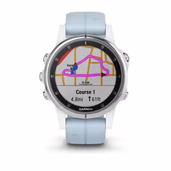 Garmin fēnix 5S Plus 3.05 cm (1.2") MIP 42 mm Digital 240 x 240 pixels White Wi-Fi GPS (satellite)