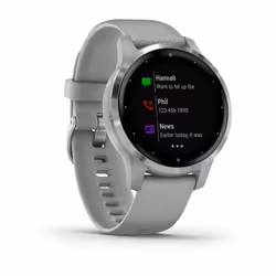 Garmin vívoactive 4s 2.79 cm (1.1") MIP 40 mm Digital 218 x 218 pixels Touchscreen Silver Wi-Fi GPS (satellite)