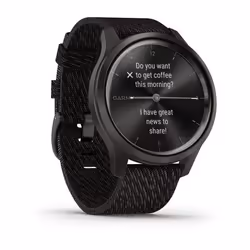 Garmin vívomove Style Smartwatch 42 mm Graphite GPS strap nylon Black - Additional view 3