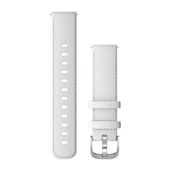 Garmin 010-12932-09 Smart Wearable Accessories Band White Leather, Silver