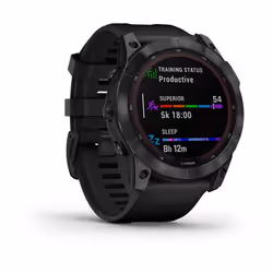 Garmin fēnix 7X 3.56 cm (1.4") MIP 51 mm Digital 280 x 280 pixels Touchscreen Black Wi-Fi GPS (satellite)