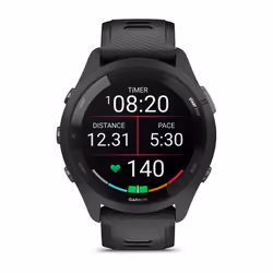 Garmin Forerunner 265 3.3 cm (1.3") AMOLED 46 mm Digital 416 x 416 pixels Touchscreen Black Wi-Fi GPS (satellite)