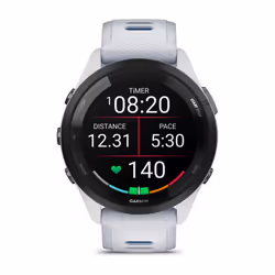 Garmin Forerunner 265 3.3 cm (1.3") AMOLED 46 mm Digital 416 x 416 pixels Touchscreen Black, White Wi-Fi GPS (satellite)