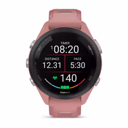 Garmin Forerunner 265S 2.79 cm (1.1") AMOLED 42 mm Digital 360 x 360 pixels Touchscreen Black, Pink Wi-Fi GPS (satellite)