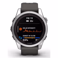 Garmin fēnix 7S Pro 3.05 cm (1.2") MIP 42 mm Digital 240 x 240 pixels Touchscreen Silver Wi-Fi GPS (satellite)