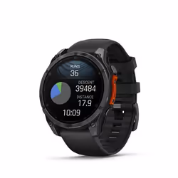 Garmin Fenix 8 3.56 cm (1.4") AMOLED 47 mm Digital 454 x 454 pixels Touchscreen Black Wi-Fi GPS (satellite) - Additional view 6
