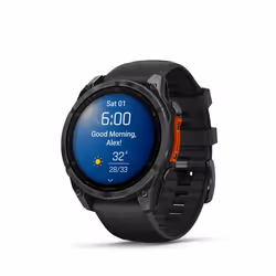 Garmin Fenix 8 3.56 cm (1.4") AMOLED 47 mm Digital 454 x 454 pixels Touchscreen Black Wi-Fi GPS (satellite) - Additional view 7