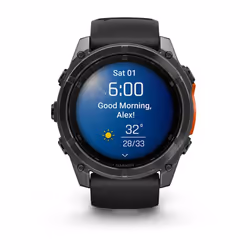 Garmin Fenix 8 3.56 cm (1.4") AMOLED 51 mm Digital 454 x 454 pixels Touchscreen Grey Wi-Fi GPS (satellite)