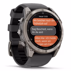 Garmin fēnix 8 Pro 3.56 cm (1.4") AMOLED 51 mm Digital 454 x 454 pixels Touchscreen Graphite, Titanium Wi-Fi GPS (satellite) - Additional view 3