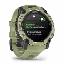Garmin Instinct 3 AMOLED 3.3 cm (1.3") 50 mm Digital 416 x 416 pixels Touchscreen Green, Grey GPS (satellite) - Additional view 2