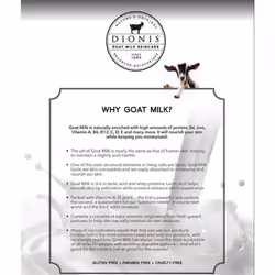 Dionis Goat Milk Hand Cream and Lip Balm 3 Piece Gift Set (Vanilla Bean  3 Piece)