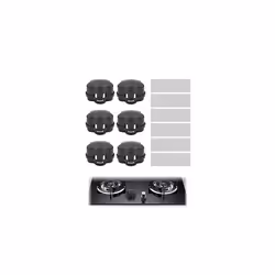 6 Pieces Stove Knob Covers Clear Universal Gas Safety Covers Stove knob Covers Security Guards Oven Knob Covers Plastic Gas S ...