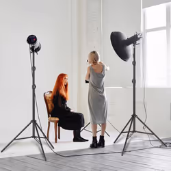 Andoer 210cm/83in Portable Metal Light Stand Heavy Duty Adjustable Photography Tripod Stand with - 210cm