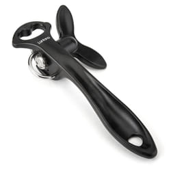 2 in 1 Safety/Smooth Edge Tin Can Opener & Bottle Opener - Black/Stainless Steel